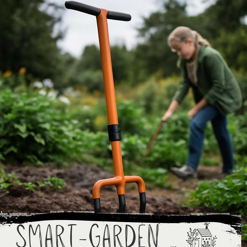ALT-Text: Moderner Grubber im Garten im Einsatz zur Bodenbearbeitung für gesunden Pflanzenwuchs